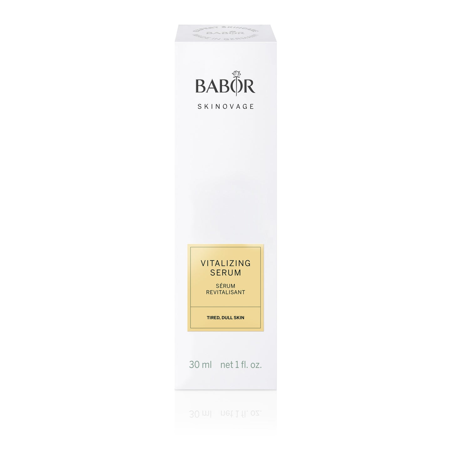 Applying Babor Vitalizing Serum for a radiant, youthful glow – Lightweight & Fast-Absorbing Formula.