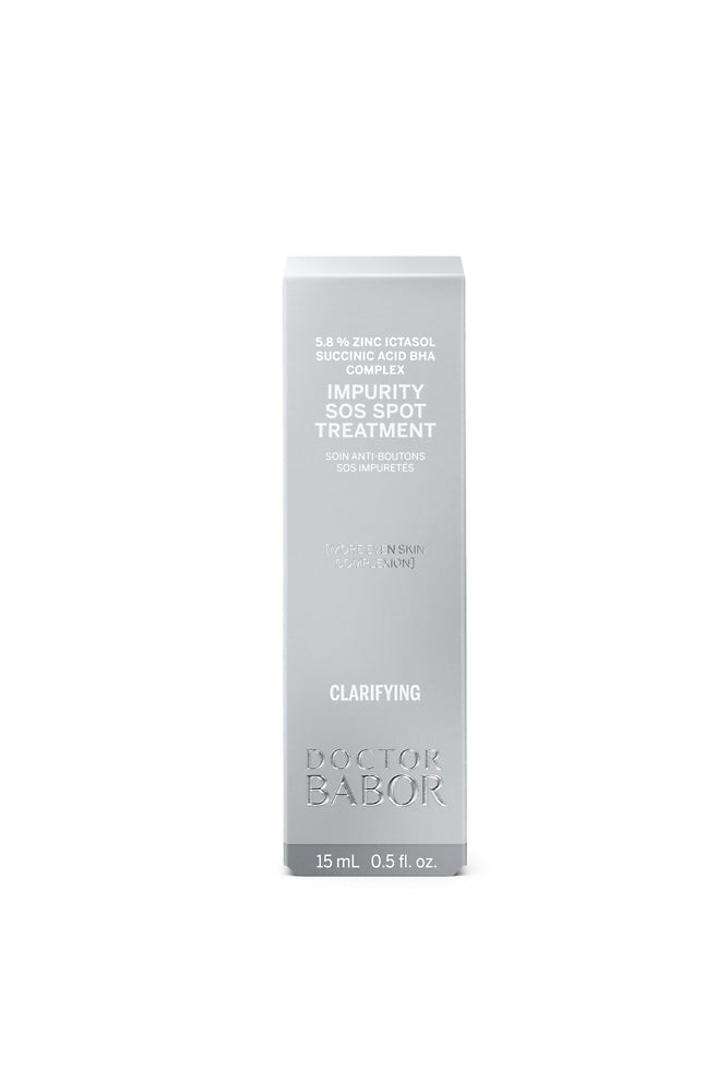 Babor Lightweight, clear acne treatment gel for fast blemish healing – Impurity SOS Spot Treatment by Luxe Skin Cosmetics.