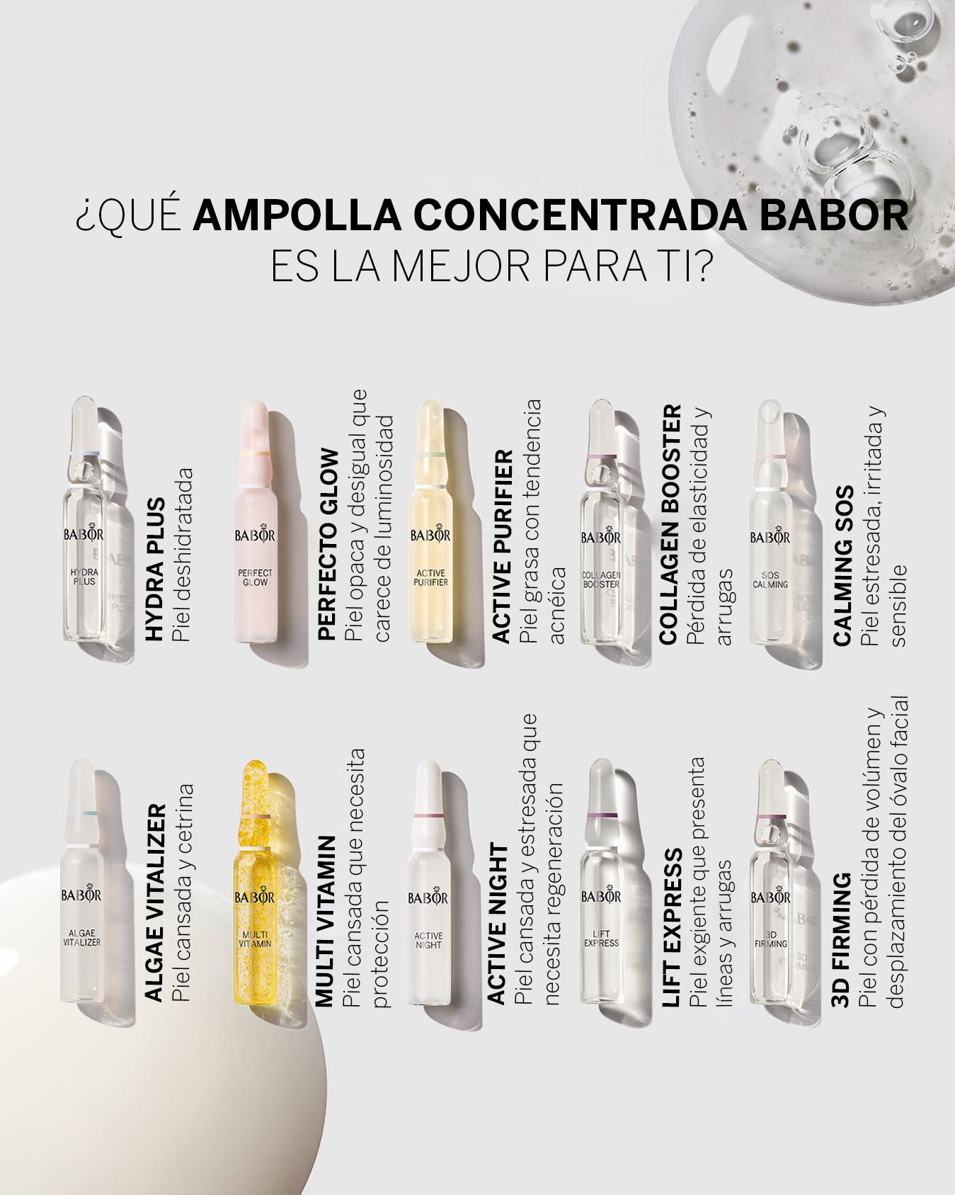 Babor Applying Luxe Skin Cosmetics Hydration Ampoule for plump, glowing skin – intensive 14-day skincare treatment.