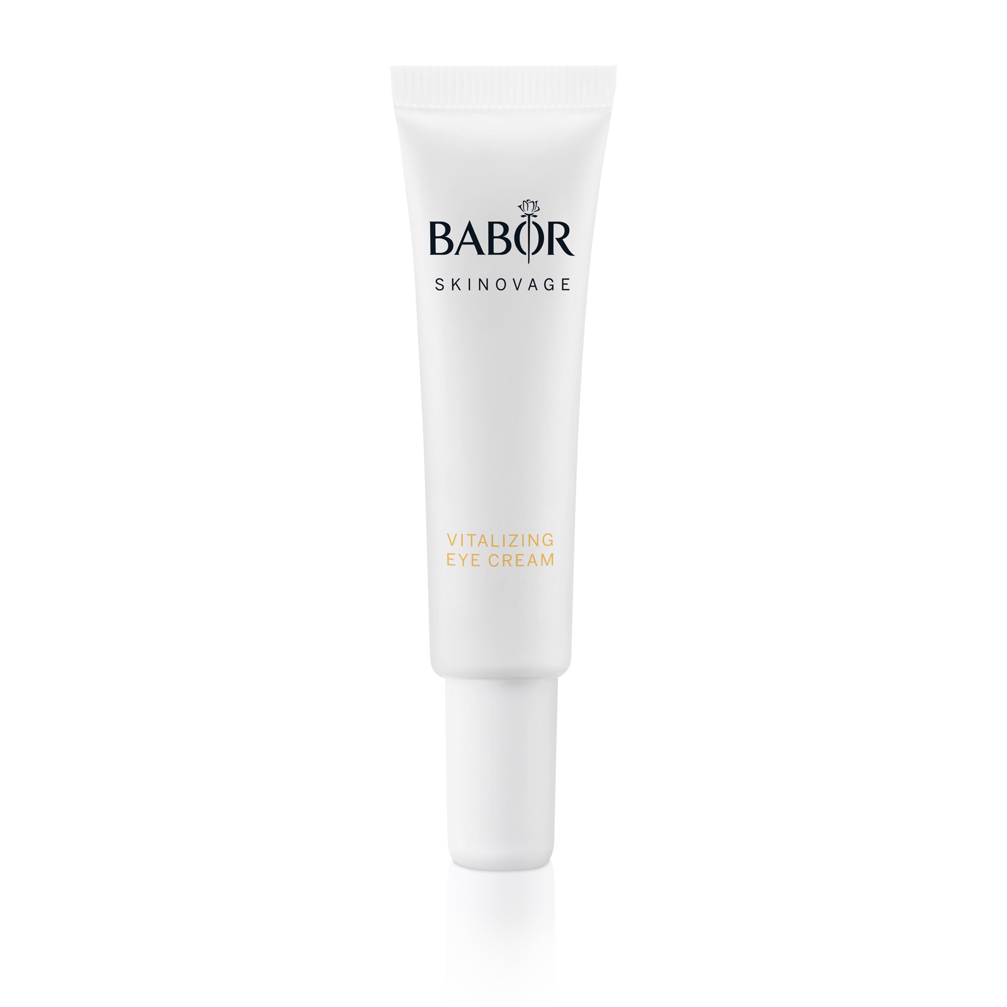 Silky texture of Babor Lifting Eye Cream during application – lightweight formula to reduce puffiness, smooth wrinkles, and lift the eye area