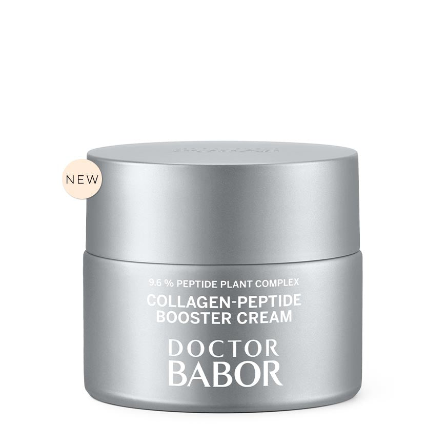 Babor Collagen-Peptide Booster Cream – luxury anti-aging face cream to firm, smooth, and revitalize mature skin, enriched with peptides and Biogen Plant Extract.