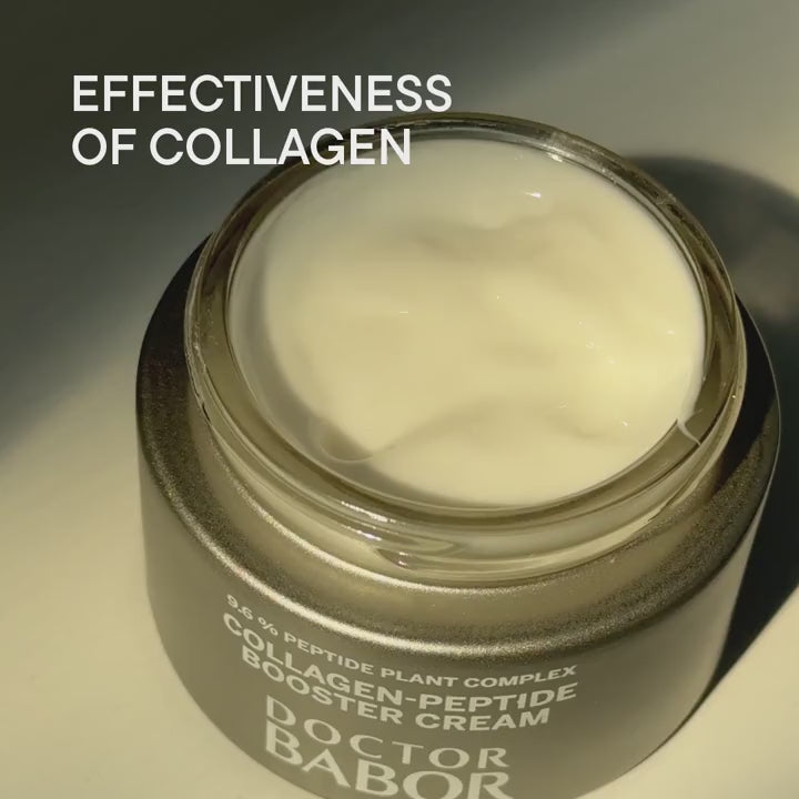 Unboxing the Babor Collagen-Peptide Booster Cream – premium skincare presented in sleek, high-end packaging