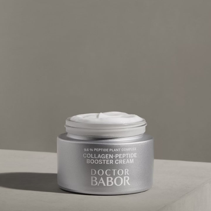 Smooth, rich texture of Babor Collagen-Peptide Booster Cream  – deeply nourishing anti-aging skincare.